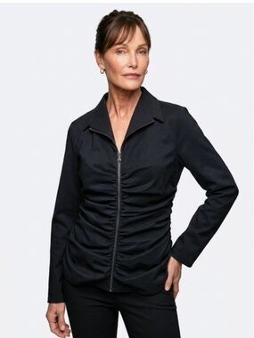 NWT Samuel Dong Full Zip Gathered Women's Jacket M